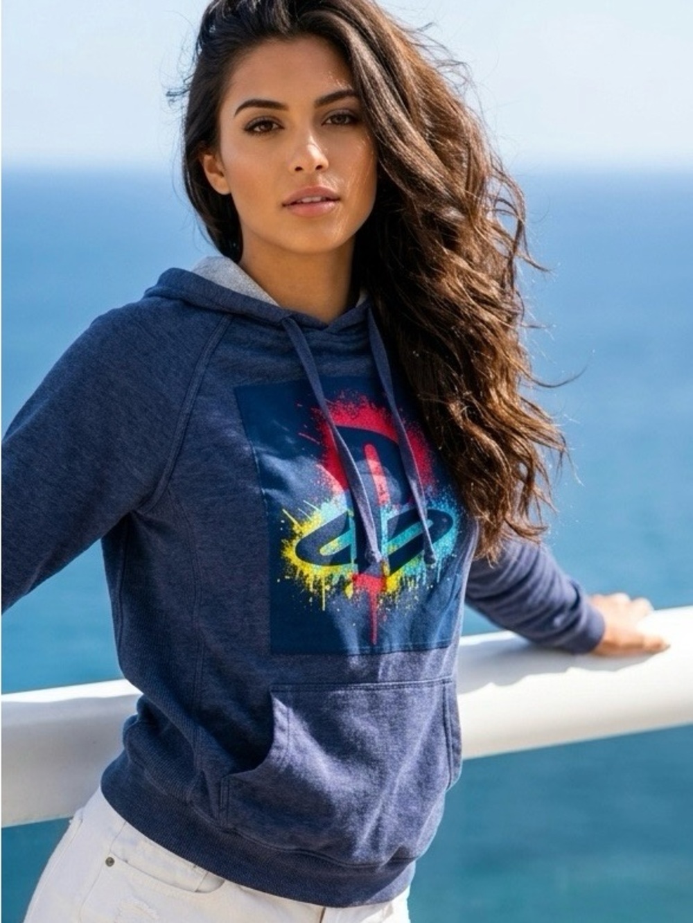 PLAYSTATION - UPCYCLED HOODIE SWEATSHIRT W/Front Pocket